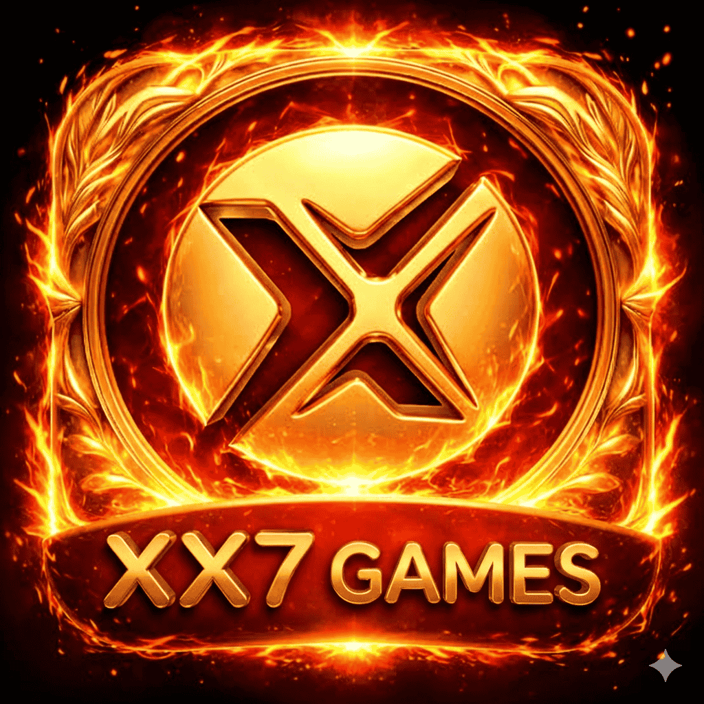 XX7 Game home screen showing online games and rewards